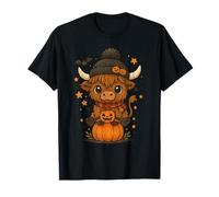 Highland Cow Halloween Cute Pumpkin T-Shirt