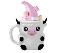 Highland Cow Ice Cream Pint Holder 473 ml NonLeak Animal Design | 3D Printed Insulated Grip | Cute Spoon Slots | Secret Snack Drawer | LeakProof Dessert Cup For Movie BBQ Picnic