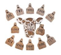 Highland Cow Jalon Marqueur - Cartes mensuelles avec design de vache Highland - Jolies découpes de vache Highland - Décoration de pierre de jalon pour nouveau-né - Vache B B