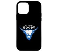 Highland Cow Just A Little Moody Funny Scotland Minimalist Coque pour iPhone 12 mini