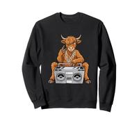 Highland Cow Lover Hip Hop Kids Music Boys Highland Cow Sweatshirt