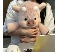 Highland Cow Plush Doll,Cute Scottish Cow Furry Cattle Dolls,Soft Stuffed Creative Running Cows Stuffed Animal,Warmth Comfort Plush Highland Cows Doll for Home Decor & Gifts (Pink, 60cm/23.6in)