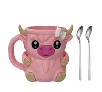 Highland Cow Porte-pinte de glace pour Ben et Jerry avec poignée, cadeau Ferdinand The Bull Lover, acier inoxydable