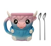 Highland Cow Porte-pinte de glace pour Ben et Jerry avec poignée, cadeau Ferdinand The Bull Lover, acier inoxydable
