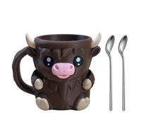 Highland Cow Porte-pinte de glace pour Ben et Jerry avec poignée, cadeau Ferdinand The Bull Lover, acier inoxydable