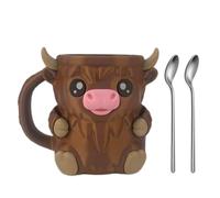 Highland Cow Porte-pinte de glace pour Ben et Jerry avec poignée, cadeau Ferdinand The Bull Lover, acier inoxydable