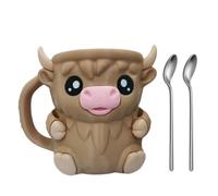 Highland Cow Porte-pinte de glace pour Ben et Jerry avec poignée, cadeau Ferdinand The Bull Lover, acier inoxydable
