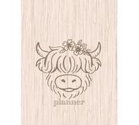Highland Cow Undated Multi-Purpose Planner: Flexible Space for Monthly & Weekly Goals, Projects, Meal Planning & Inspiration | 8.5x11 inches, 183 ... | Great for Organizer, Students & Busy Moms
