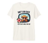 Highland Cow You're Not Going That Way Motivation T-Shirt Haut de Gamme