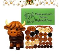 Highland Kit d'ornement de vache | Kits créatifs 1,97 pouces pour et adultes | Kit ABS Décorations faites à la main | Kit festif DIY avec créativité et plaisir lors du festival de bureau à
