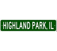 Highland Park Illinois Metal Wall Decor City Limit Sign