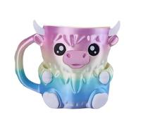 Highland Porte-pinte à crème glacée, motif vache Highland, tasse à dessert congélateur, impression 3D, 16 x 11 x 12 cm, néoprène isolé, réutilisable, pour fêtes d'été, soirées cinéma et plus encore