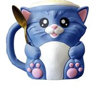 Highland - Porte-pinte à glace en forme de vache des Highlands avec poignée, adorable récipient isotherme pour glaces et crèmes en forme d'animal - Anti-fuite - Confortable - Pour amateur de vache des