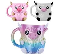 Highland Support pour pintes à glace avec poignée antigel à 2 cuillères, base antidérapante pour glaces de 400 ml, isolant réutilisable avec fente pour cuillère, pour desserts de