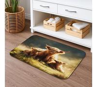 Highland Tapis de bain à séchage rapide, rustique, absorbant, antidérapant, lavable en flanelle de campagne pour décoration de salle de bain, 50,8 x 81,3 cm