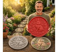 Highland Vache Moule en béton réutilisable 40 cm | Silicone flexible, pour ciment et plâtre, décoration de chemin de jardin, projet de jardin, relief détaillé