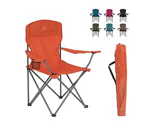 Highlander Chaise de Camping - Chaise Pliante compacte et légère, 2,2 kg, Chaise Portable pour l'extérieur, Cadre en Acier Durable avec Support de Tasse