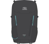 Highlander Sac à dos Vega Sac à dos Graphite pour femmes 25 litres - Gris