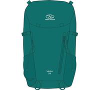Highlander Sac à dos Vega Sac à dos Teal pour femmes 25 litres - Vert