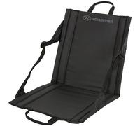 Highlander Tapis de siège Pliable pour l'extérieur - Siège de Stade léger et rembourré Portable, idéal pour Les promenades, Les Pique-niques, Le Camping, la randonnée ou Les Festivals (Noir)