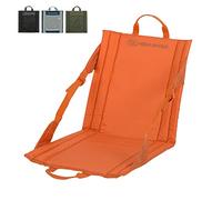 Highlander Tapis de siège Pliable pour l'extérieur - Siège de Stade léger et rembourré Portable, idéal pour Les promenades, Les Pique-niques, Le Camping, la randonnée ou Les Festivals (Orange)