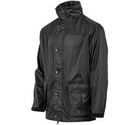 Highlander Tempest Tactique Hommes Veste Imperméable Encapuchonné Manteau Noir