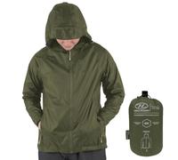 Highlander Veste imperméable Stow & Go Packaway pour homme - Protection imperméable ultime, légère et respirante, parfaite pour le quotidien et les aventures en plein air, vert olive, L