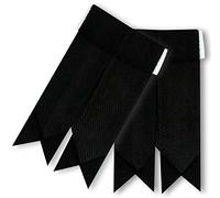 HighlandPower - Chaussettes de kilt écossaises clignotantes en laine acrylique écossaise - Noir - Taille Unique