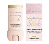 Highlighter Makeup Stick, Face Glaze Shimmer, 5g Size for Teens, Non Greasy Setting Feature, Household Utility Category, Stick for Women Girls Beginners Daily Party Office Travel Performance