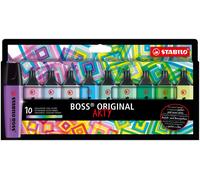Highlighter - STABILO BOSS ORIGINAL - ARTY - Pack of 10 - Cool Colours Pack of 1