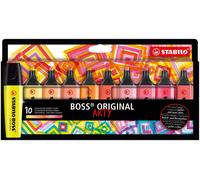Highlighter - STABILO BOSS ORIGINAL - ARTY - Pack of 10 - Warm Colours Pack of 1