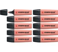 Highlighter - STABILO BOSS ORIGINAL NatureCOLORS - Pack of 10 - Sienna