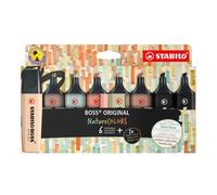 STABILO Surligneur BOSS ORIGINAL NatureCOLORS – Étui carton x8, couleurs nature