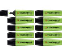 STABILO Surligneurs BOSS ORIGINAL – Lot de 10 fluo – Vert
