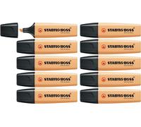 Highlighter - STABILO BOSS ORIGINAL Pastel - Pack of 10 - Pale Orange