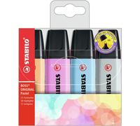 Highlighter - STABILO BOSS ORIGINAL Pastel - Pale Orange, Cloudy Blue, Frozen Fu