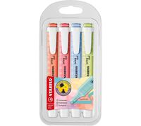 Highlighter - STABILO swing cool Pastel - Pack of 4 - Cherry Blossom Pink, Dash