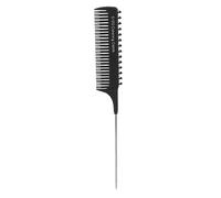 Highlighting Clip Comb Teasing Foiling Salon Straightening Hair Styling Weaving Rat Tail Parting Combs for Unisex (Black)