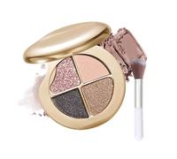 Highlighting Eye Shadow Palette, 4 Color Mini Eyeshadow & Highlighter Palette, All-Day Waterproof Long-Lasting Makeup, Compact for Travel, Cheekbones, Eyes (03)