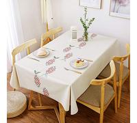 Highlyking Nappe Table de Jardin Rectangulaire Nappe Impermeable pour Table Basse, Nappe en Toile cirée - Lavable Impermeable pour Table Basse, Nappe Béton Ciré