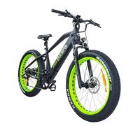 Highphoria Vélo Electrique Adulte 26 Pouces, Electric Bike 7 Vitesses, Moteur Puissant 48V 250W 80Nm, Fourche à Suspension Hydraulique, Autonomie 100 km 25 km/h(Noir-Vert)