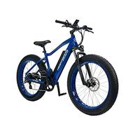 Highphoria Vélo Electrique Adulte 26 Pouces, Electric Bike 7 Vitesses, Moteur Puissant 48V 250W 80Nm, Fourche à Suspension Hydraulique, Autonomie 100 km 25 km/h(Bleu-Bleu)