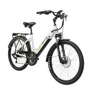 Highphoria Vélo Electrique Femme 26 Pouces, Electric Bike 8 Vitesses, Moteur Puissant 48V 250W 45Nm, Fourche à Suspension Hydraulique, Autonomie 100 km 25 km/h(Blanc-Noir)