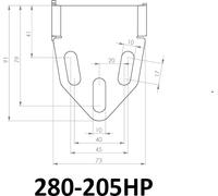 HIGHSIDER AKRON-RS PRO, porte-plaques d’immatriculation universel type 5, incl. lumière de plaque d’immatriculation, noir