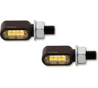 HIGHSIDER CNC 2in1 LED Clignotant/feu de position Little Bronx, noir, teinté, homologué E, la paire