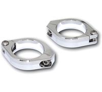 Highsider CNC, colliers de serrage pour tubes de fourche 47-54 mm Chromé Chromé