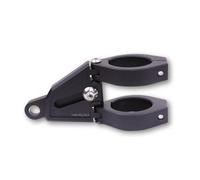 HIGHSIDER CNC support de lampe en aluminium set EXTEND pour í ̃ 42-43 mm, longueur réglable, noir, noir