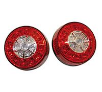 HIGHSIDER Feu arrière/clignotant LED pour quad smart 3en1 homologué - verre rouge - la paire, transparent