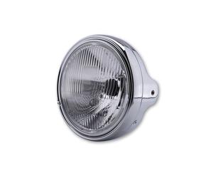 HIGHSIDER Feu avant LTD H4 smart - 7 pouces - verre gaufré - fixation latérale - homologué E - chromé - à l'unité
