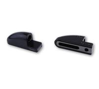 Highsider Jeu d'adaptateurs miroir FB-1 CNC court noir